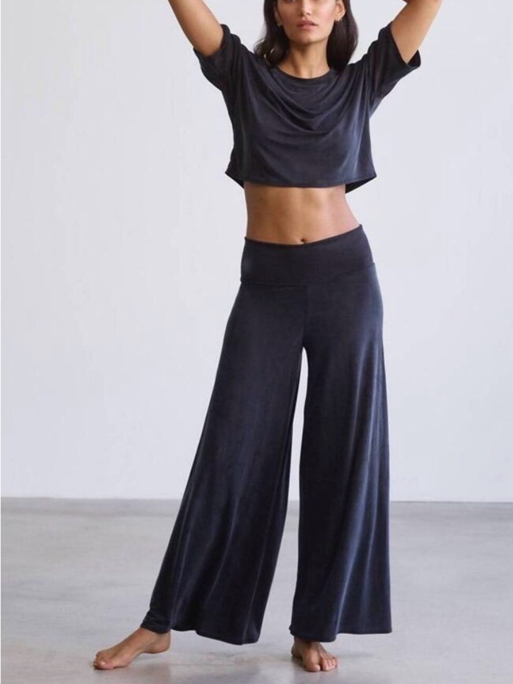 Commando Butter Wide Leg Pant in Asphalt